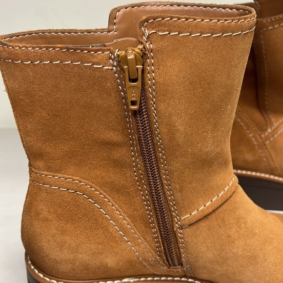 Naturalizer Wylie Suede Wedge Zip Up Flat Platform Boots Size 6M - Picture 7 of 11